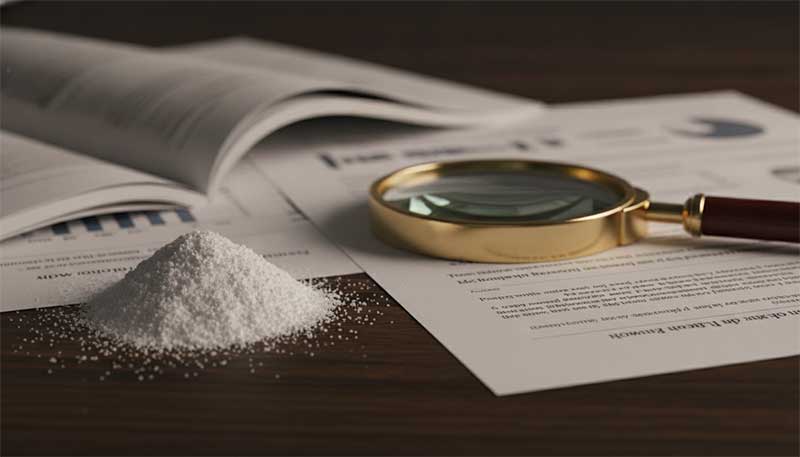 Creatine powder with scientific research papers