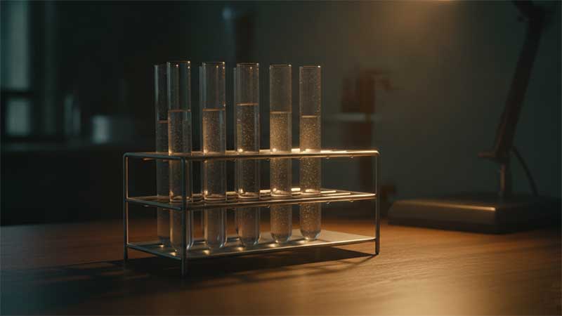 Laboratory test tubes representing glutathione research