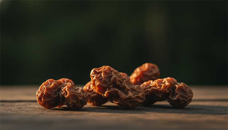 Dried Hovenia dulcis raisin tree fruit, the source of dihydromyricetin
