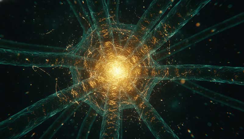 Alpha-Lipoic Acid - glowing mitochondrial energy structures