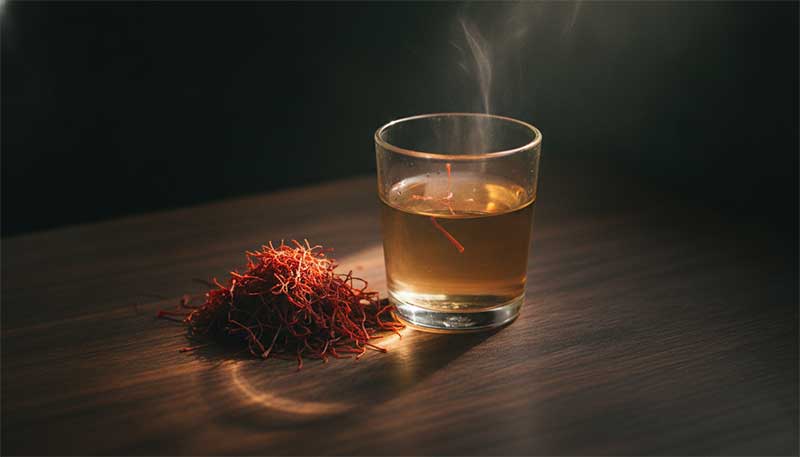Vibrant red saffron threads, the world's most valuable and most adulterated spice