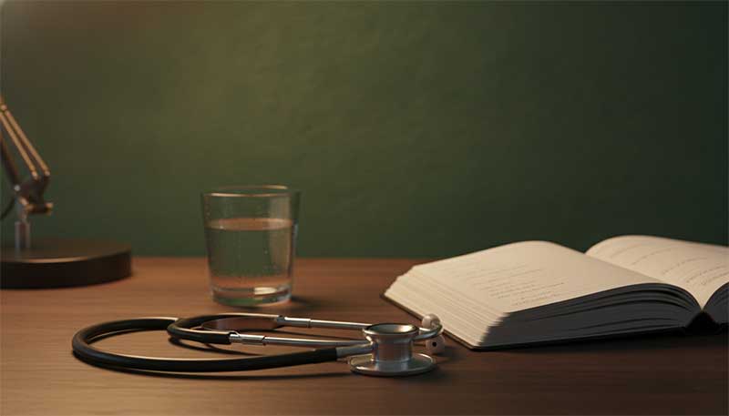 Stethoscope and notebook representing the importance of discussing supplements with a healthcare provider