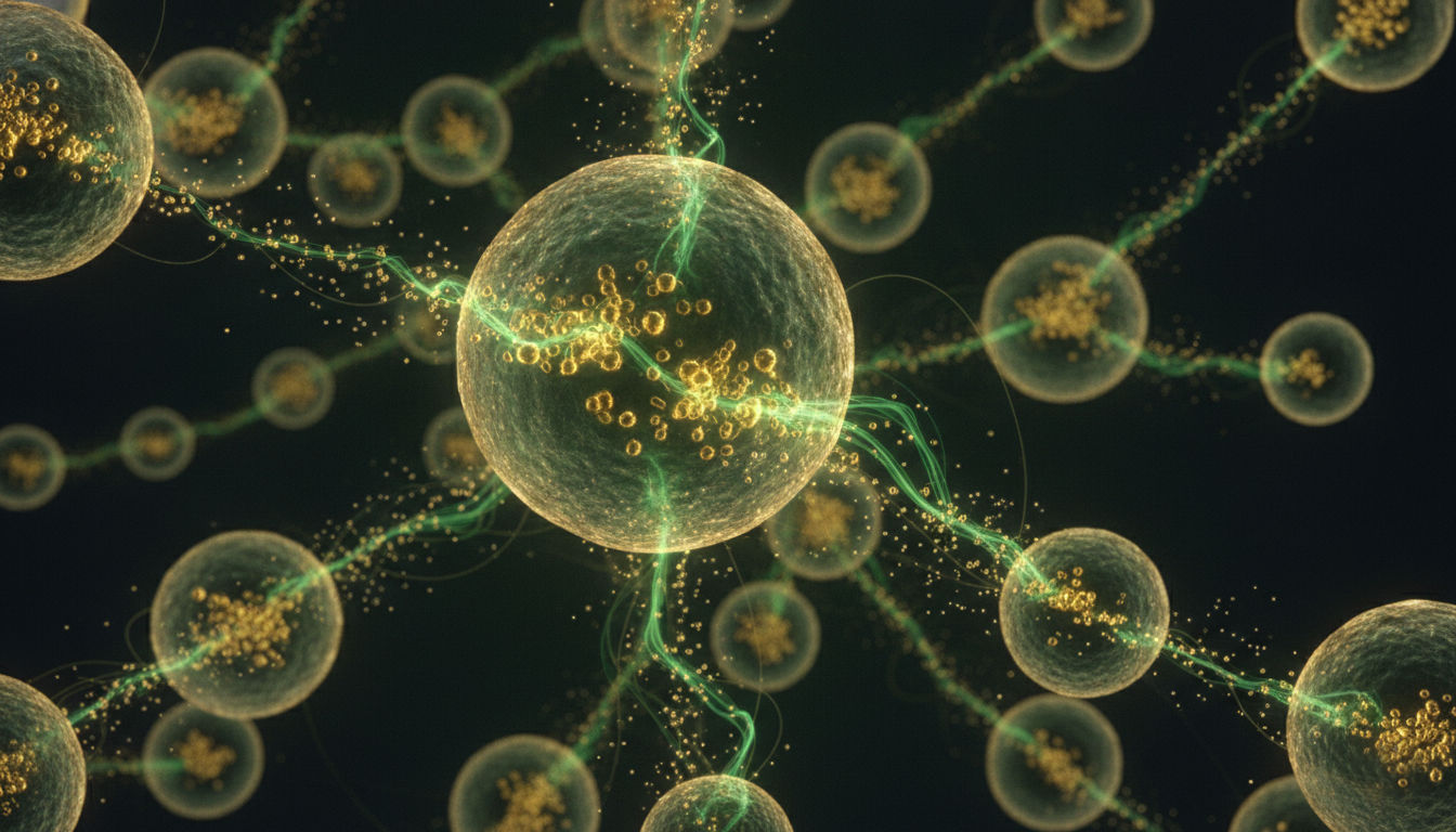 Abstract visualization of cellular zinc transport and immune activation