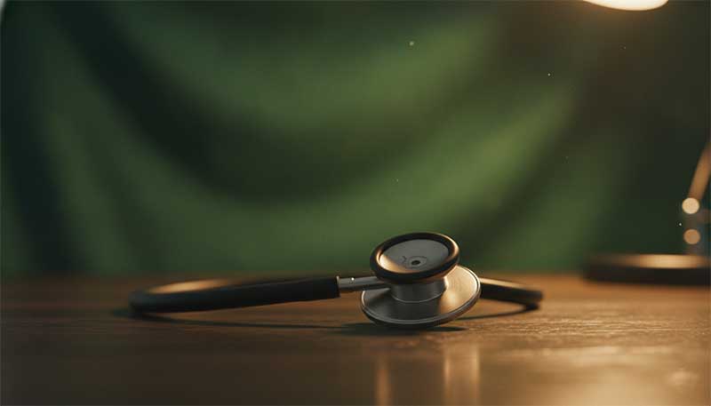 Stethoscope representing taurine's cardiovascular research applications
